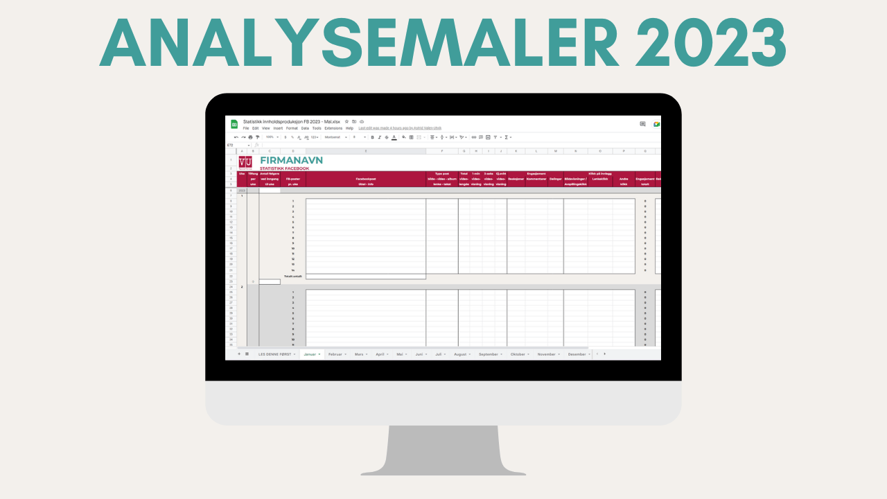 Analysemaler sosiale medier Analysemaler sosiale medier