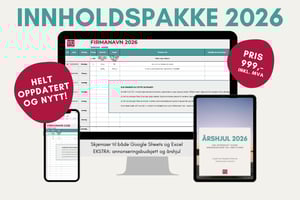 innholdsplan, analysemal og årshjul for sosiale medier